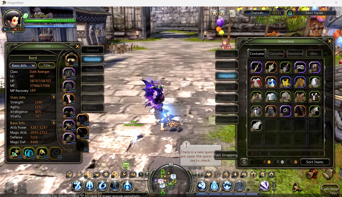 Dragon Nest SEA Classic Accounts DN Classic Geraint|DarkAvenger Lv.60|Full Equip Bl image 3
