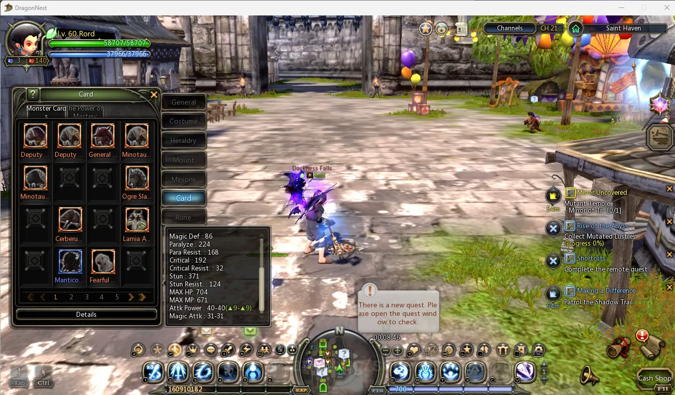 Dragon Nest SEA Classic Accounts DN Classic Geraint|DarkAvenger Lv.60|Full Equip Bl image 6
