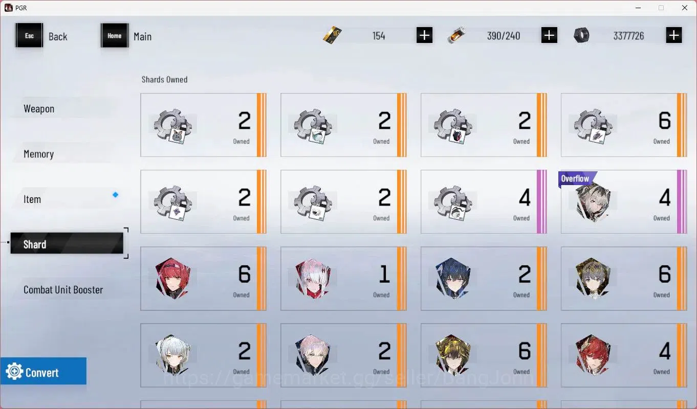Punishing: Gray Raven Accounts End-Game ASIA|L92 |(SS Lucia CW,SS Selena P,SSNanami S,SS Ishmael P,Lilith D,SS Alisa 20