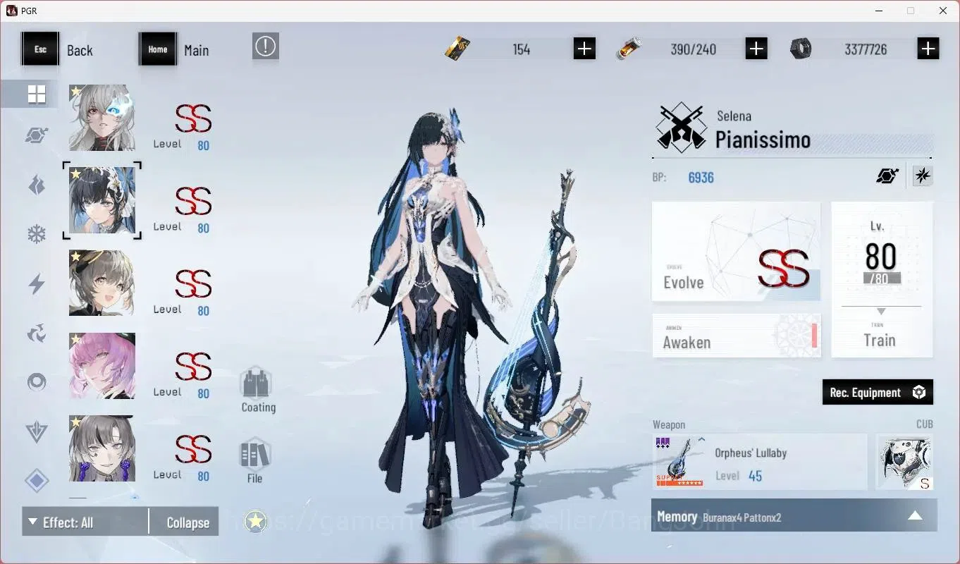 Punishing: Gray Raven Accounts End-Game ASIA|L92 |(SS Lucia CW,SS Selena P,SSNanami S,SS Ishmael P,Lilith D,SS Alisa 4