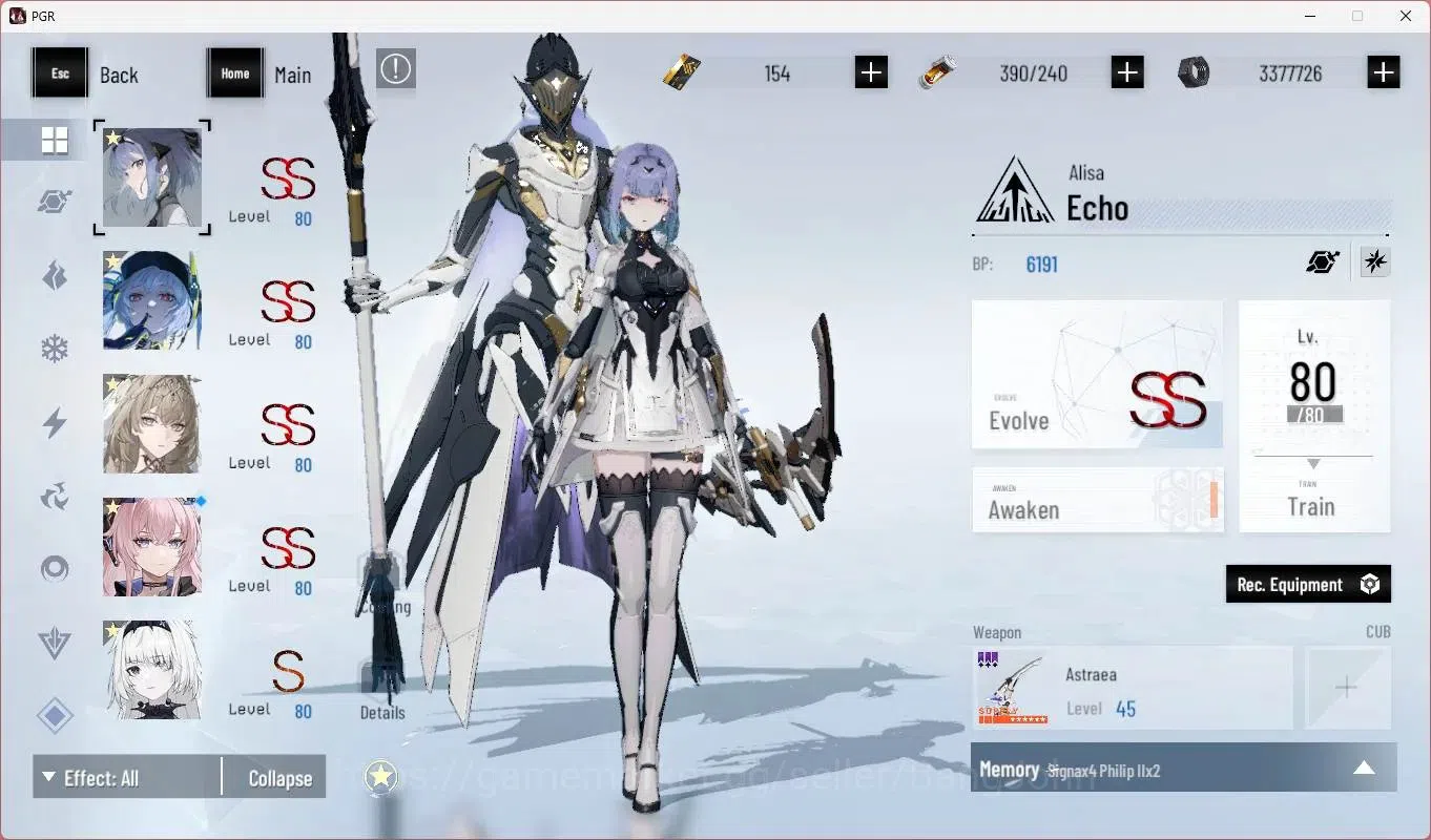 Punishing: Gray Raven Accounts End-Game ASIA|L92 |(SS Lucia CW,SS Selena P,SSNanami S,SS Ishmael P,Lilith D,SS Alisa 9