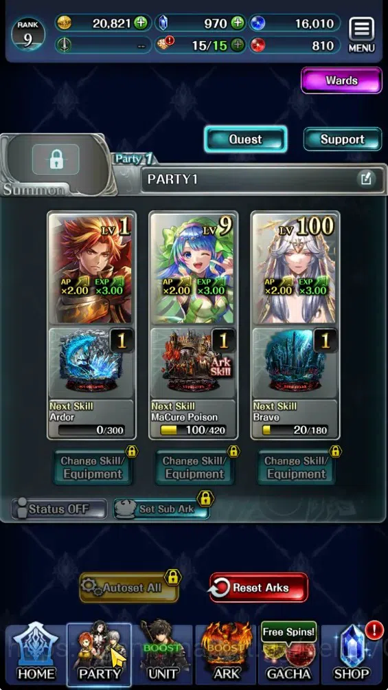 Last Cloudia Accounts GLOBAL|Rank 9|Collab Brave Frontier (Fire God Varg image 6