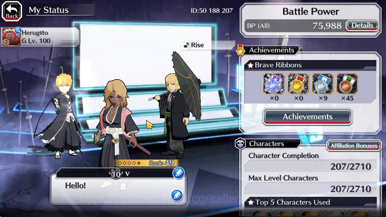 Bleach: Brave Souls Accounts [GLOBAL]6K Orbs+Fresh All Story|TYBW25(Rangiku,Ich image 2