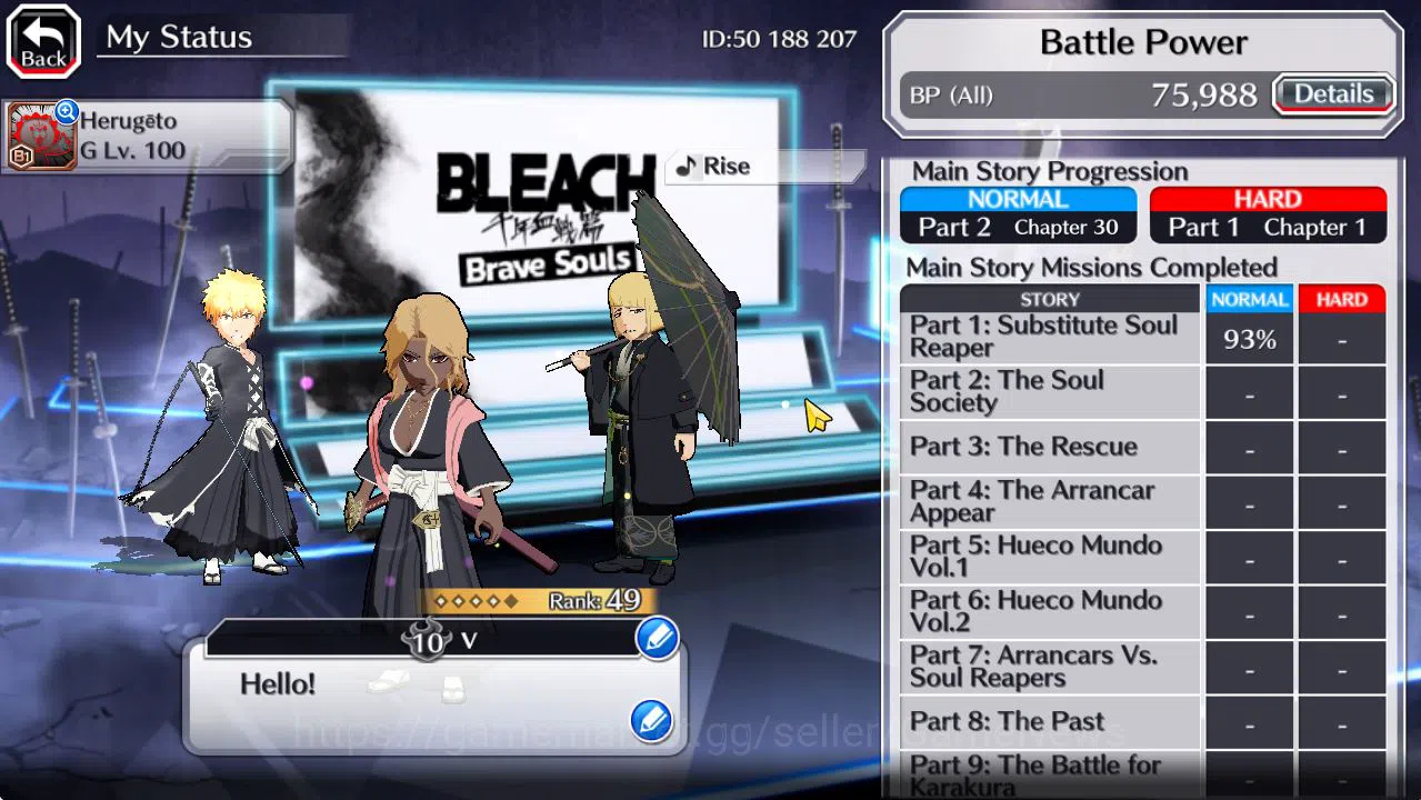 Bleach: Brave Souls Accounts [GLOBAL]6K Orbs+Fresh All Story|TYBW25(Rangiku,Ich image 4