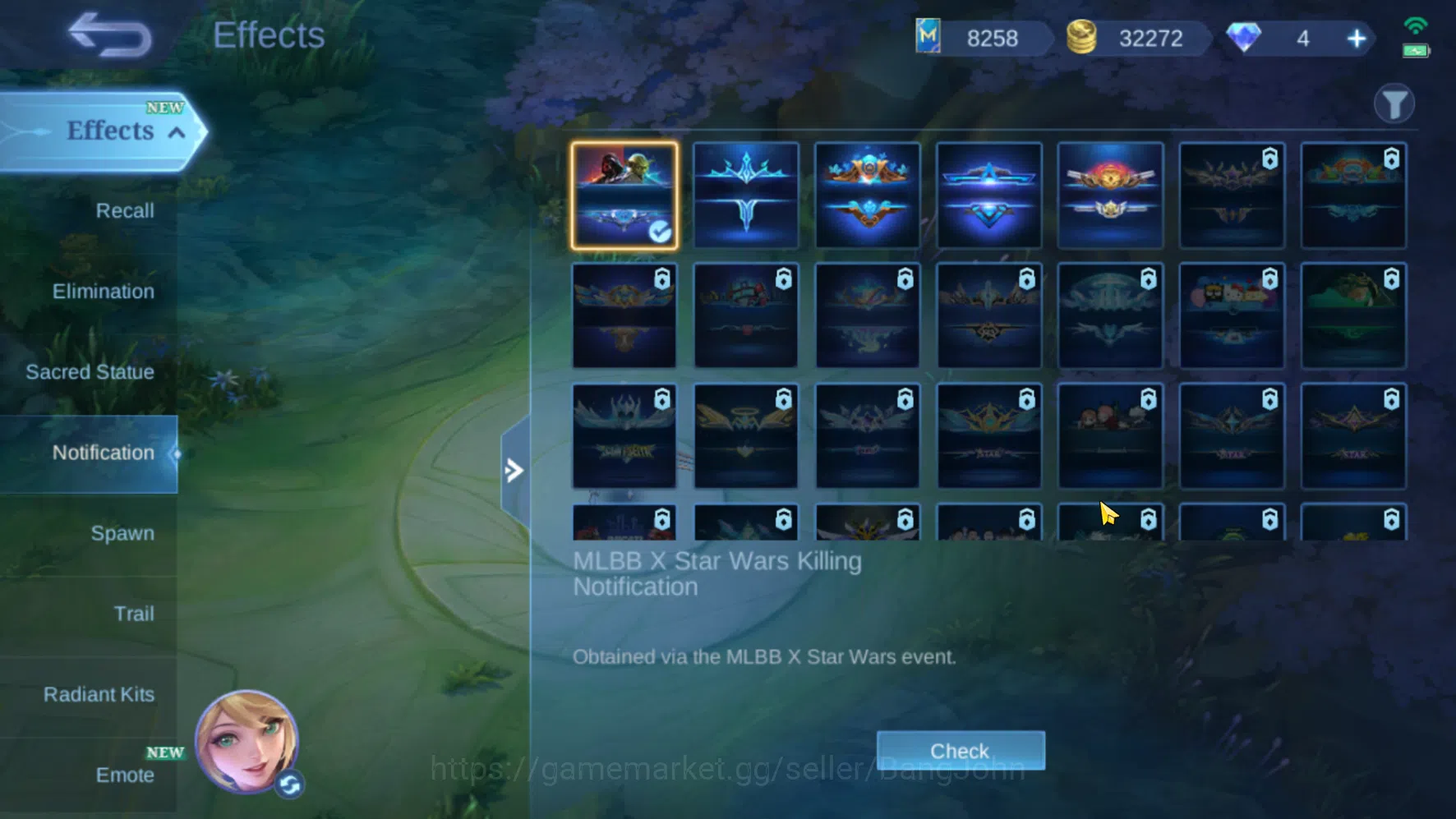 Mobile Legends: Bang Bang Accounts Hero 109 | Skin 123 | Emblem All Max | KOF Karina  image 11