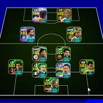 eFootball Accounts Legends & Iconic Players Android|Big Time Rivaldo,David Beckham|15 Epic Pavel Nedved,Fabio