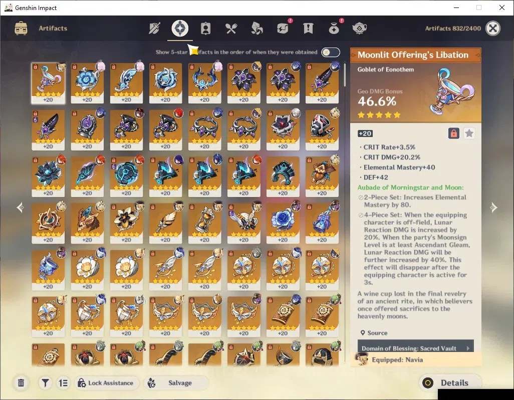 Genshin Impact Accounts ASIA|AR 59|13 Limited+6 (*5Wep)|MavuikaC1,Flins,Ar image 6