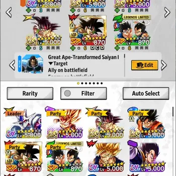 Dragon Ball Legends Accounts High-End Android |Lv.155|14.7M Total Power|22.1K CC|3 LR|4 UL|UL Cooler,SS Goku,Etc|LR