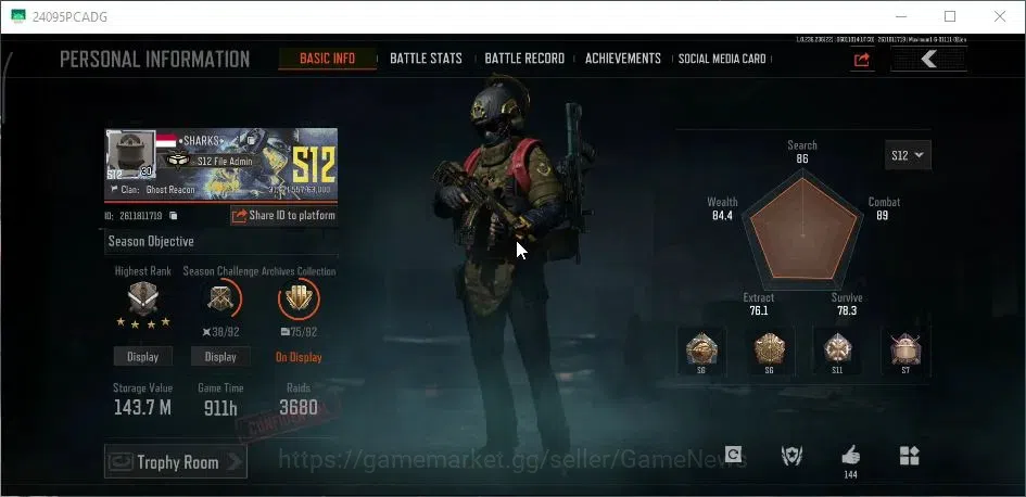 Arena Breakout Accounts MOBILE Lv 30|SV 143,7M|CV 96,5M|Battle Machete,Sap image 2