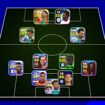 eFootball Accounts Legends & Iconic Players Android|PW 3009|Cristiano Ronaldo BigT,Rul Costa Epic,Wayne Rooney Epic,P. E