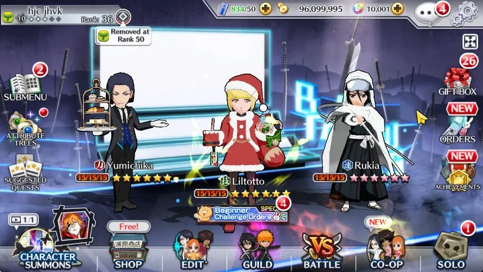 Bleach: Brave Souls Accounts Others Global|93K BP+10k Orb|FreshStory|Liltotto Xmas24|Yumichika TMV|Rukia TYBW|Aizen 1