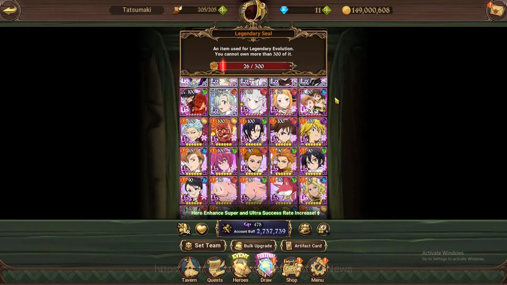 The Seven Deadly Sins: Grand Cross Accounts GLOBAL|2,7M CC|26 LS|5 LR+9 UR+Collab Re:Zero|Suba image 5