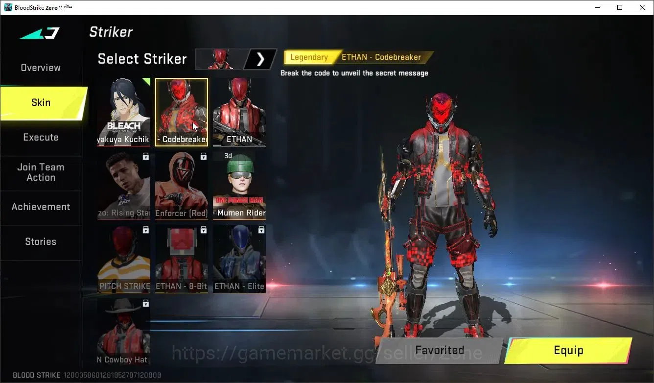 Blood Strike Accounts Collab Skin ASIA|1 BLEACH: Byakuya Kuchiki|1 ULTRA Striker: ZERO Bloodstained|2 LEGENDARY Strikers|1 4