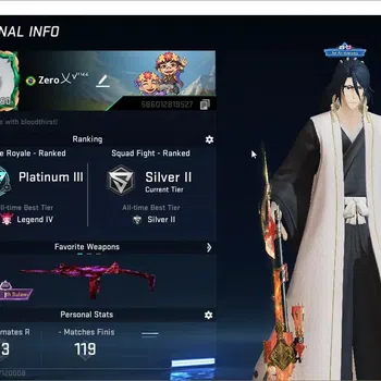 Blood Strike Accounts Collab Skin ASIA|1 BLEACH: Byakuya Kuchiki|1 ULTRA Striker: ZERO Bloodstained|2 LEGENDARY Strikers|1