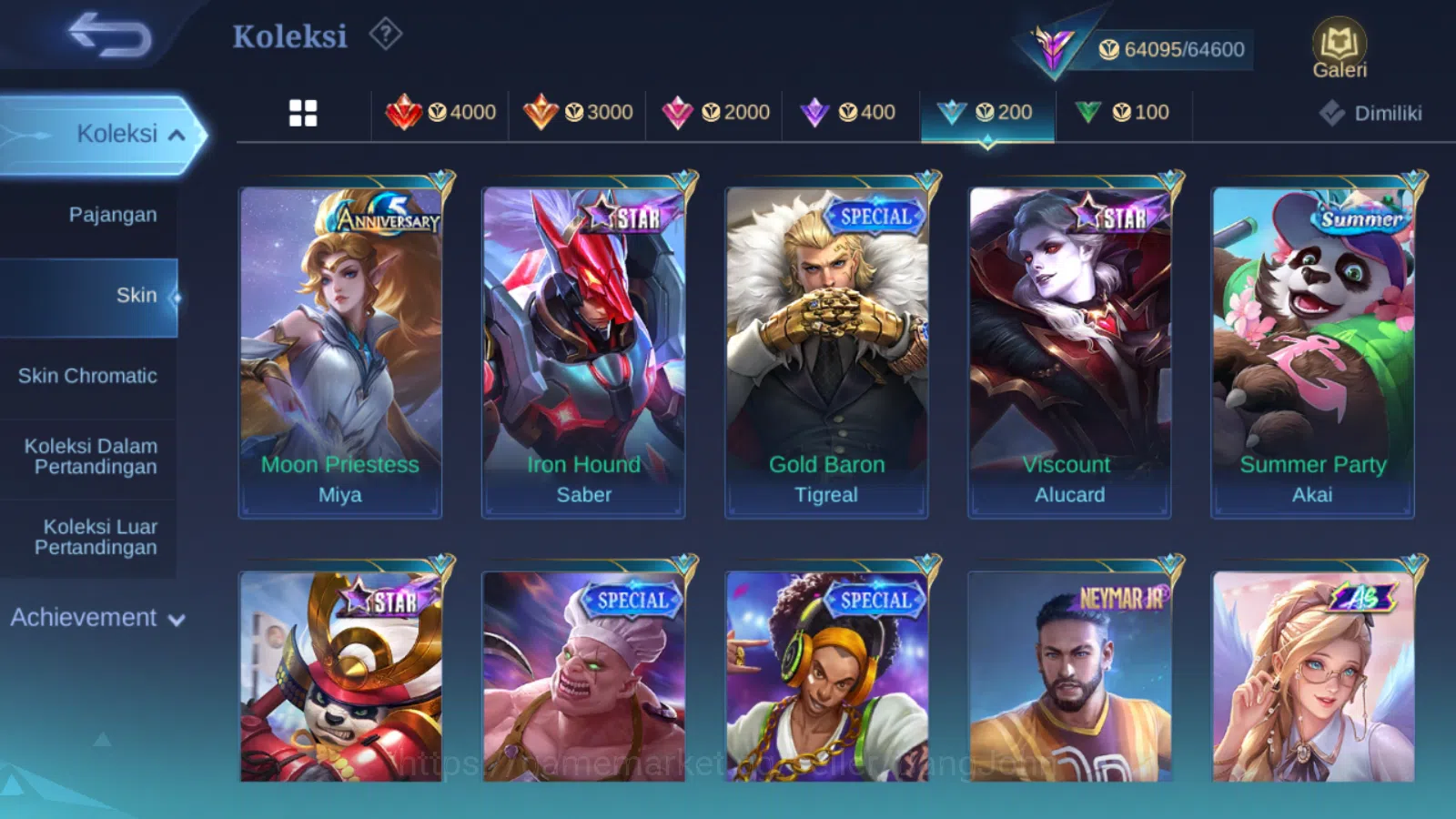 Mobile Legends: Bang Bang Accounts Others Hero 131 | skin 283 | kof karina | star annual kagura | cc natalia epic nana | 9th 13