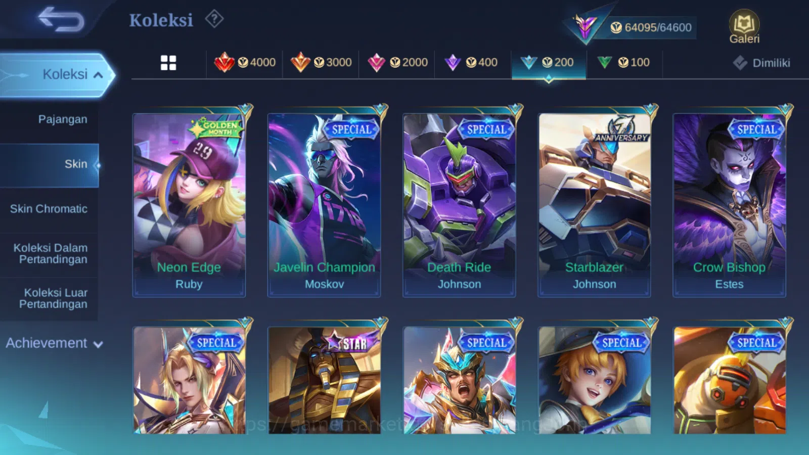 Mobile Legends: Bang Bang Accounts Others Hero 131 | skin 283 | kof karina | star annual kagura | cc natalia epic nana | 9th 15