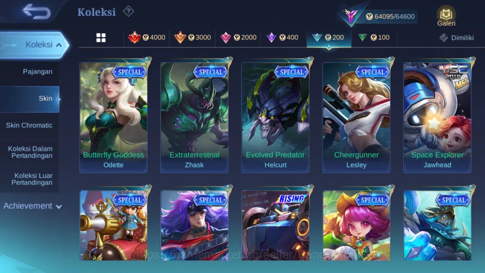 Mobile Legends: Bang Bang Accounts Others Hero 131 | skin 283 | kof karina | star annual kagura | cc natalia epic nana | 9th 16