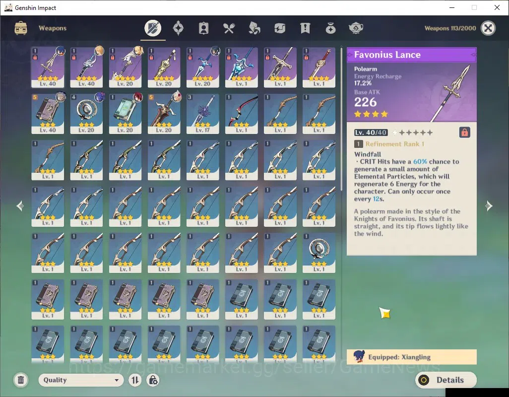 Genshin Impact Accounts ASIA | Starter Account | AR 25 | BD Unset | 1 Limi image 3