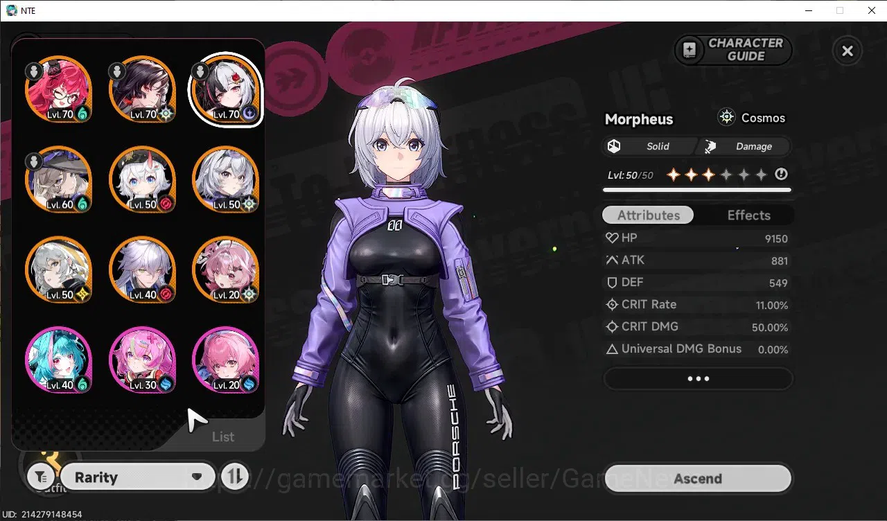 Neverness to Everness Accounts GLOBAL SEA|HL 47|TL 30|8 SSR 3 Limited Lacrimosa+S image 1
