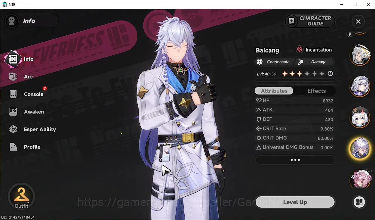 Neverness to Everness Accounts GLOBAL SEA|HL 47|TL 30|8 SSR 3 Limited Lacrimosa+S image 10