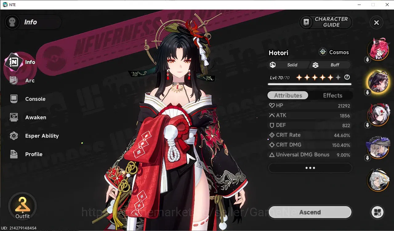 Neverness to Everness Accounts GLOBAL SEA|HL 47|TL 30|8 SSR 3 Limited Lacrimosa+S image 4