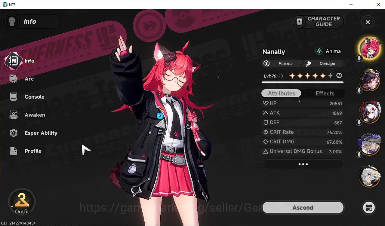 Neverness to Everness Accounts GLOBAL SEA|HL 47|TL 30|8 SSR 3 Limited Lacrimosa+S image 5