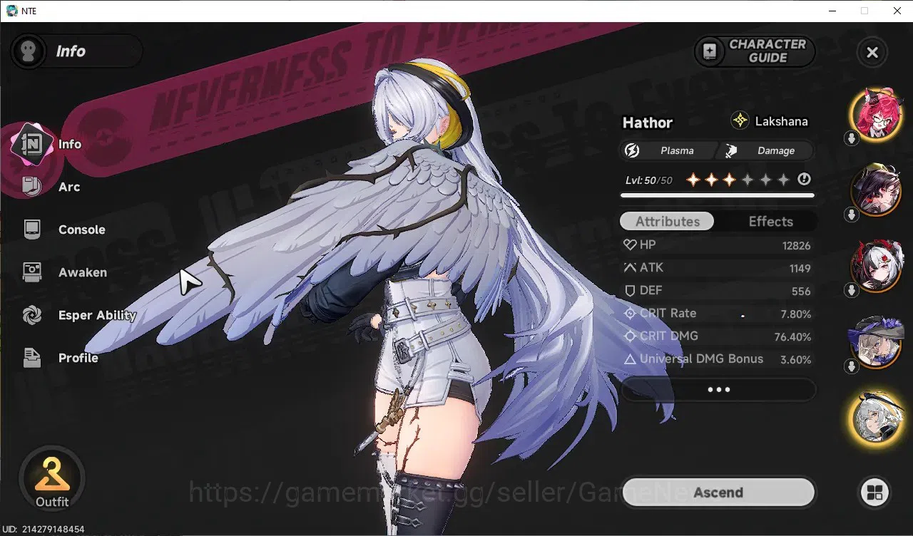 Neverness to Everness Accounts GLOBAL SEA|HL 47|TL 30|8 SSR 3 Limited Lacrimosa+S image 8
