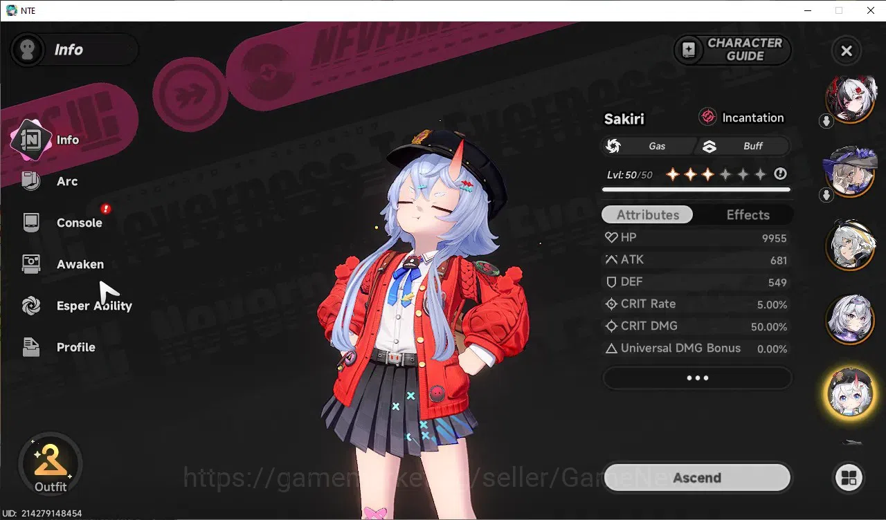 Neverness to Everness Accounts GLOBAL SEA|HL 47|TL 30|8 SSR 3 Limited Lacrimosa+S image 9
