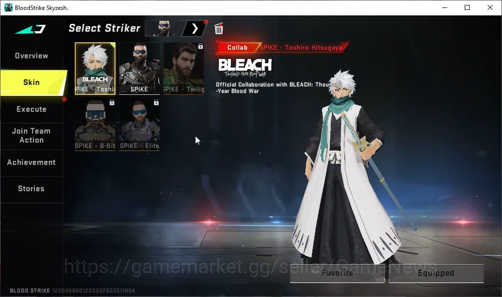 Blood Strike Accounts ASIA|3 COLLAB BLEACH SPIKE-Toshiro,Ethan-Byakuya,U image 3