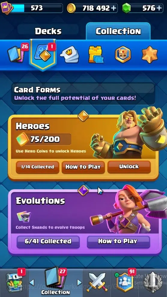 Clash Royale Accounts Lv 573|KTL 10|Trophy 5008|Card 93|Limited Skin|1 H image 12