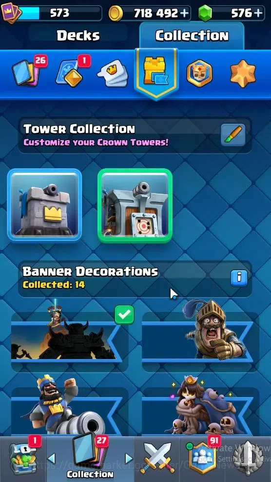 Clash Royale Accounts Lv 573|KTL 10|Trophy 5008|Card 93|Limited Skin|1 H image 16