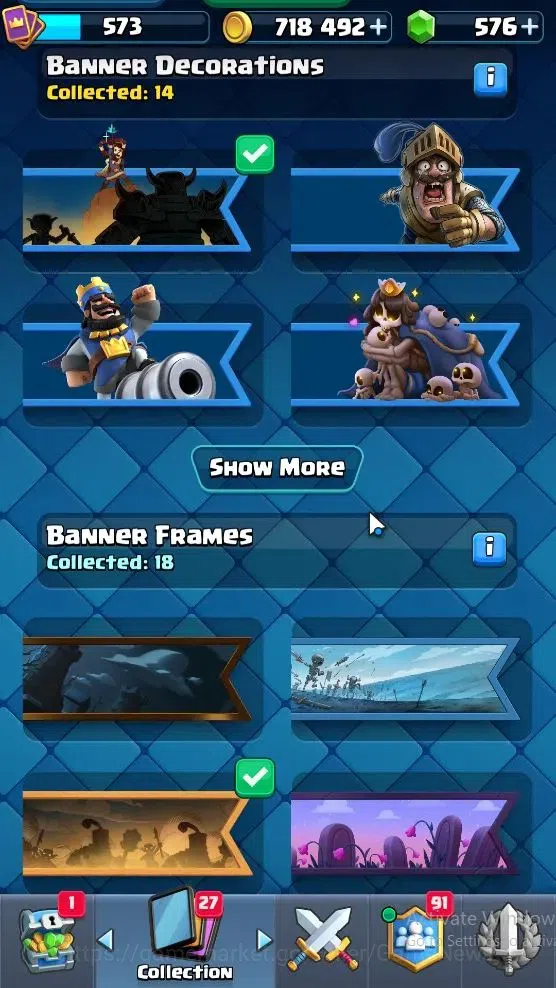 Clash Royale Accounts Lv 573|KTL 10|Trophy 5008|Card 93|Limited Skin|1 H image 17