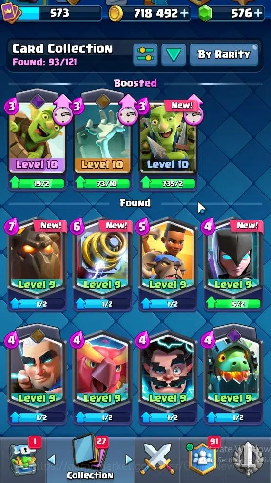 Clash Royale Accounts Lv 573|KTL 10|Trophy 5008|Card 93|Limited Skin|1 H image 5