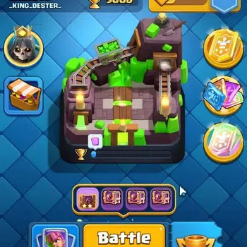 Clash Royale High-End Lv 573|KTL 10|Trophy 5008|Card 93|Limited Skin|1 H image 1