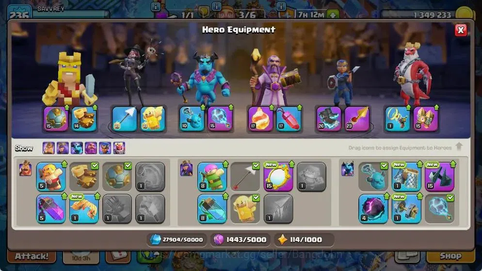 Clash of Clans Accounts Global |TH 16-BH 10|LVL 236|AQ 68 ,MP 63 ,GW 66 ,R image 10