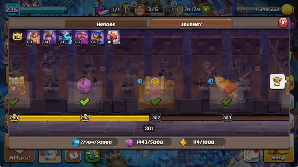 Clash of Clans Accounts Global |TH 16-BH 10|LVL 236|AQ 68 ,MP 63 ,GW 66 ,R image 9