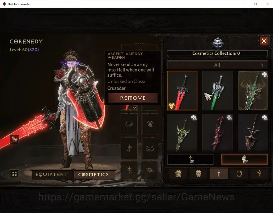 Diablo Immortal Accounts High-End NA - High heaven|CS ON|Lv60(820)|Crusader|43K CR|Reso 360|Paragon Vanquisher|Inferno IV|3 10