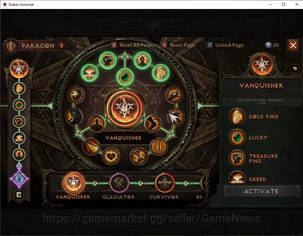 Diablo Immortal Accounts High-End NA - High heaven|CS ON|Lv60(820)|Crusader|43K CR|Reso 360|Paragon Vanquisher|Inferno IV|3 12