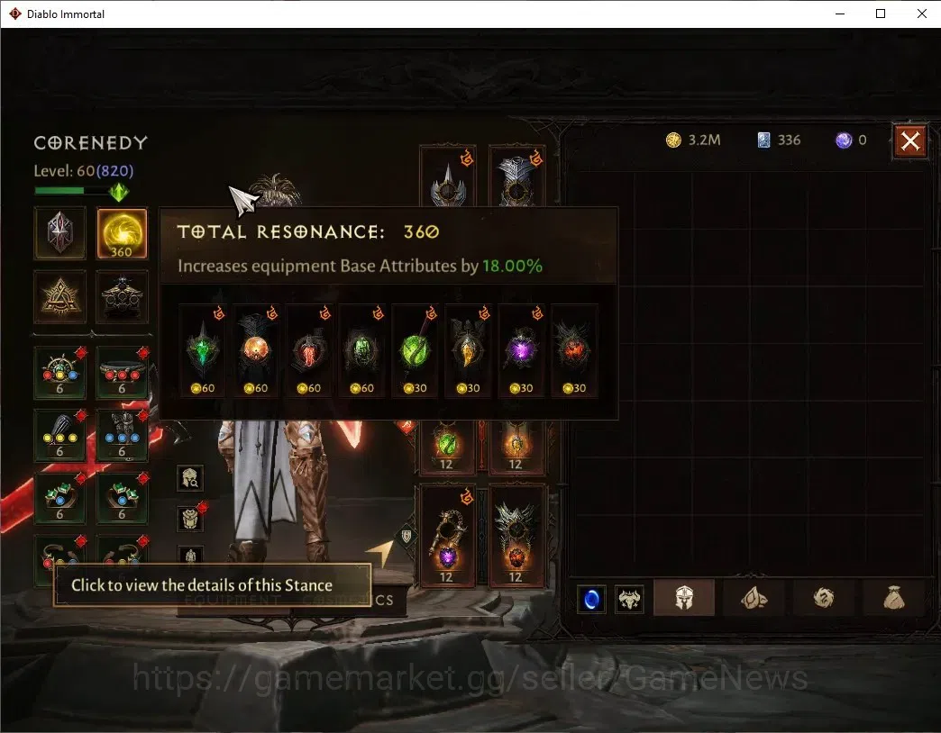 Diablo Immortal Accounts High-End NA - High heaven|CS ON|Lv60(820)|Crusader|43K CR|Reso 360|Paragon Vanquisher|Inferno IV|3 4