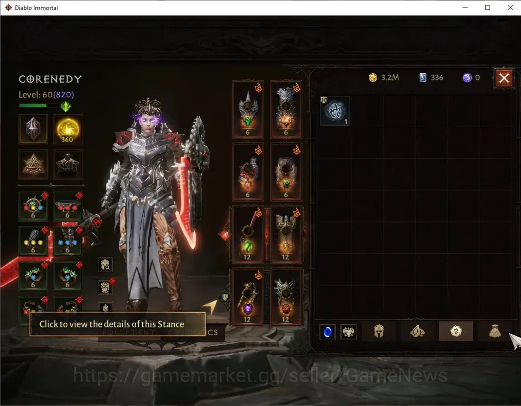 Diablo Immortal Accounts High-End NA - High heaven|CS ON|Lv60(820)|Crusader|43K CR|Reso 360|Paragon Vanquisher|Inferno IV|3 7