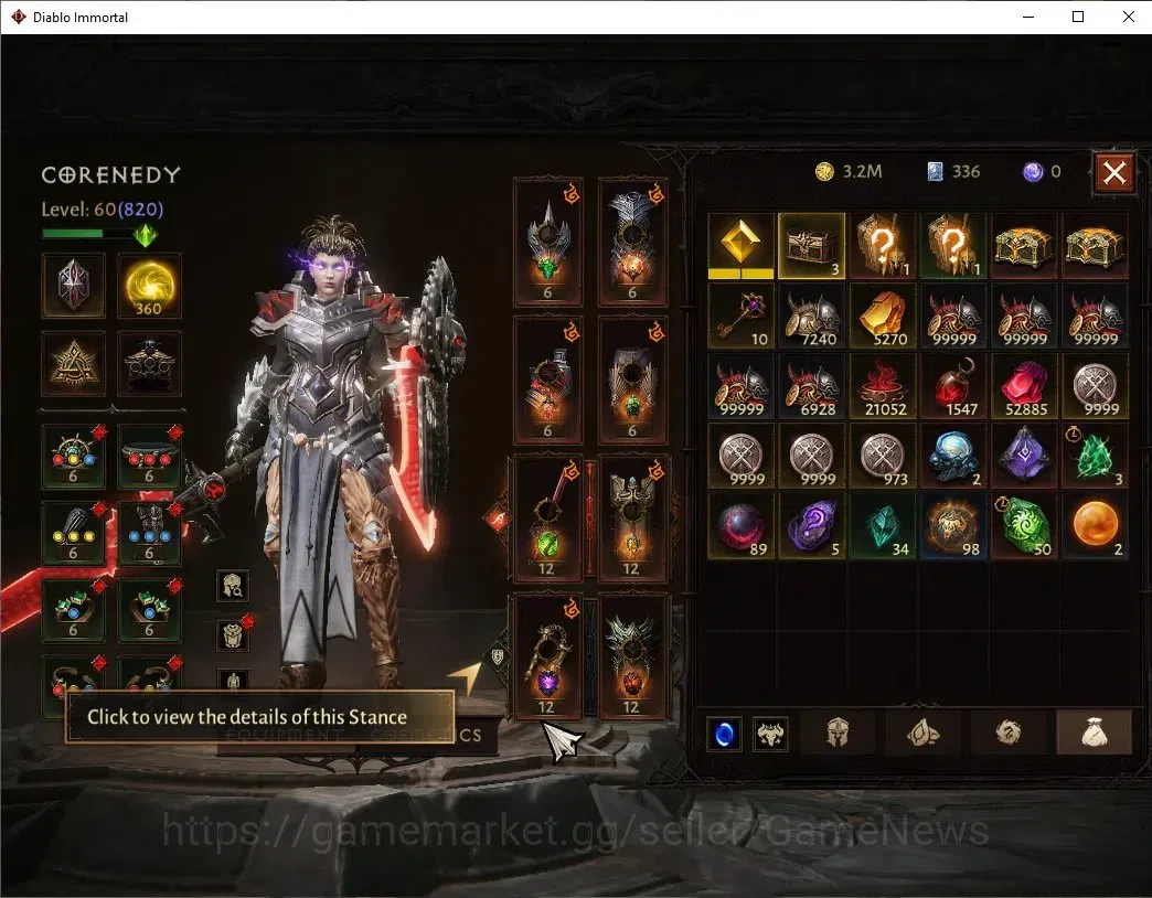 Diablo Immortal Accounts High-End NA - High heaven|CS ON|Lv60(820)|Crusader|43K CR|Reso 360|Paragon Vanquisher|Inferno IV|3 8
