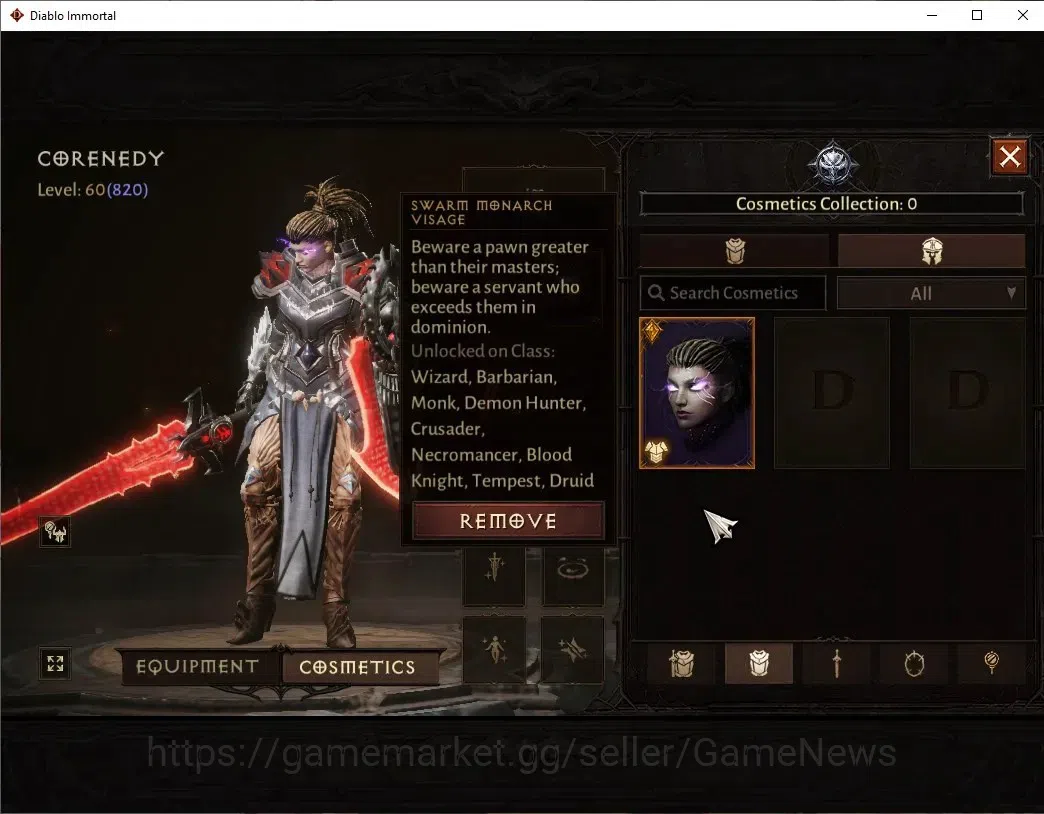 Diablo Immortal Accounts High-End NA - High heaven|CS ON|Lv60(820)|Crusader|43K CR|Reso 360|Paragon Vanquisher|Inferno IV|3 9
