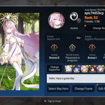 Epic Seven Accounts High-End ASIA | 10 ML(Zio,Belian,CLilias,BArunka,WOTM Tenebria,CCHarles,Etc.)|Bless ON|SS 1K|Gold