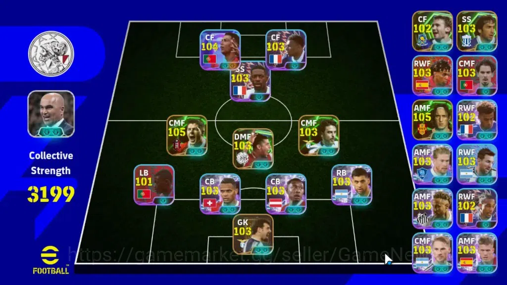 eFootball Accounts Legends & Iconic Players Android|NationalTeamPack Portugal&France 2026|9 Epic 1