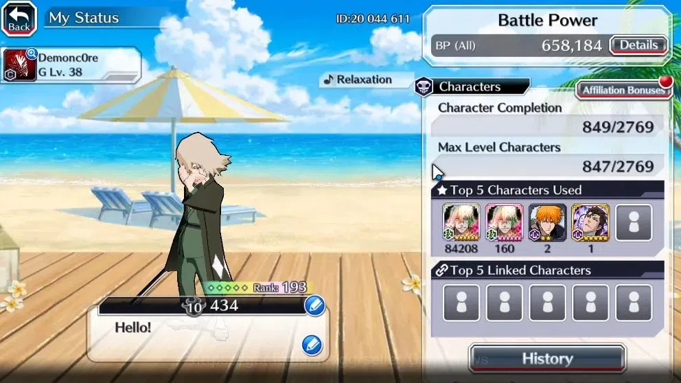 Bleach: Brave Souls Accounts Mid-Tier [GLOBAL]41K Orb|Ichigo DreamTeam,New Ichigo,Swimsut26 Gisele,Orihime,10th Anniv 3