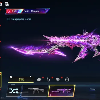 Blood Strike Accounts Collab Skin Asia|Evo Galil-Reaper+Eternal KAG-6,Uzi-Starchaser Lv5+Ultra Melee Dualblades,Shuriken|14