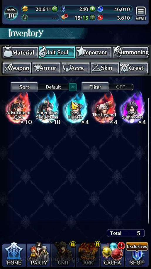 Last Cloudia Accounts Low-End Global|Starter Rank 10|Vergil,MA Megius,GH Adel,Etc + 7 SSR Ark|Code Only|Check SS(LC924) 8