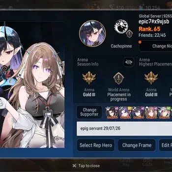 Epic Seven Accounts High-End Global Unverif | 6 ML (TR Elvira,SN Yulha,EIlynav,AVildred,Etc.)| SS 10.2K | Stigma 65.1K | Log