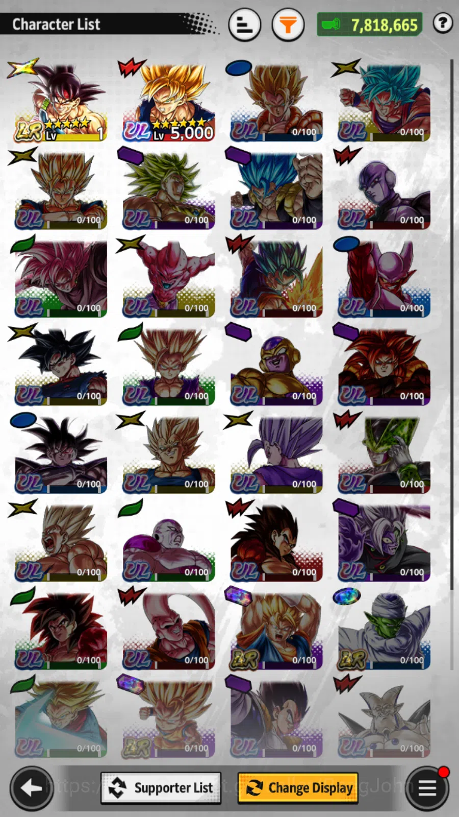 Dragon Ball Legends Accounts Others 7,8M Total Power | Lvl 146| 1UL+1LR | SS Goku,Badrock RA312B 2