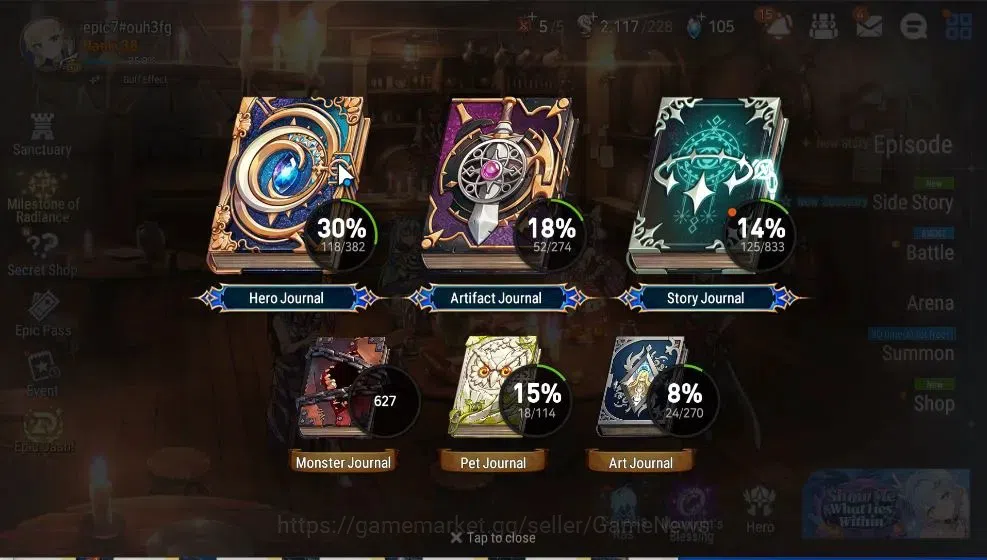 Epic Seven Accounts High-End GLOBAL UnVerif|5 ML(Straze,Belian,FLidica,DJ Basar,BW Iseria)+Aby 3